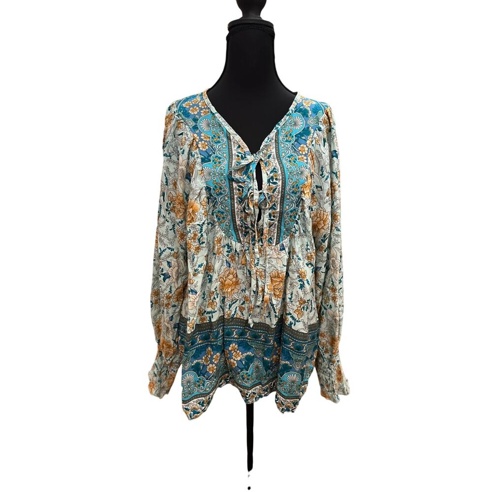 SHEIN Curve Floral Paisley Blouse‎ - XXL - NWOT (V0380)